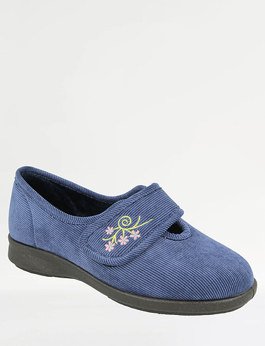 DB Shoes Dallas Wide Fit Slipper 6E-8E